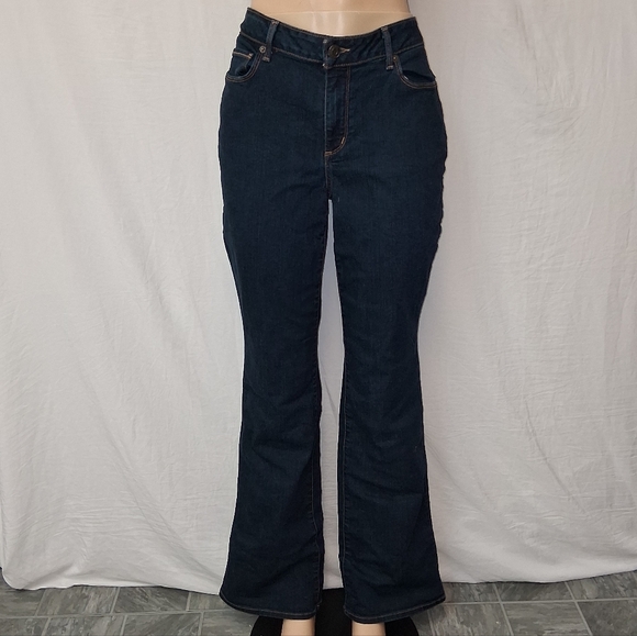Eddie Bauer Denim - Eddie Bauer Women's Deep Indigo Flare Jeans Size 14